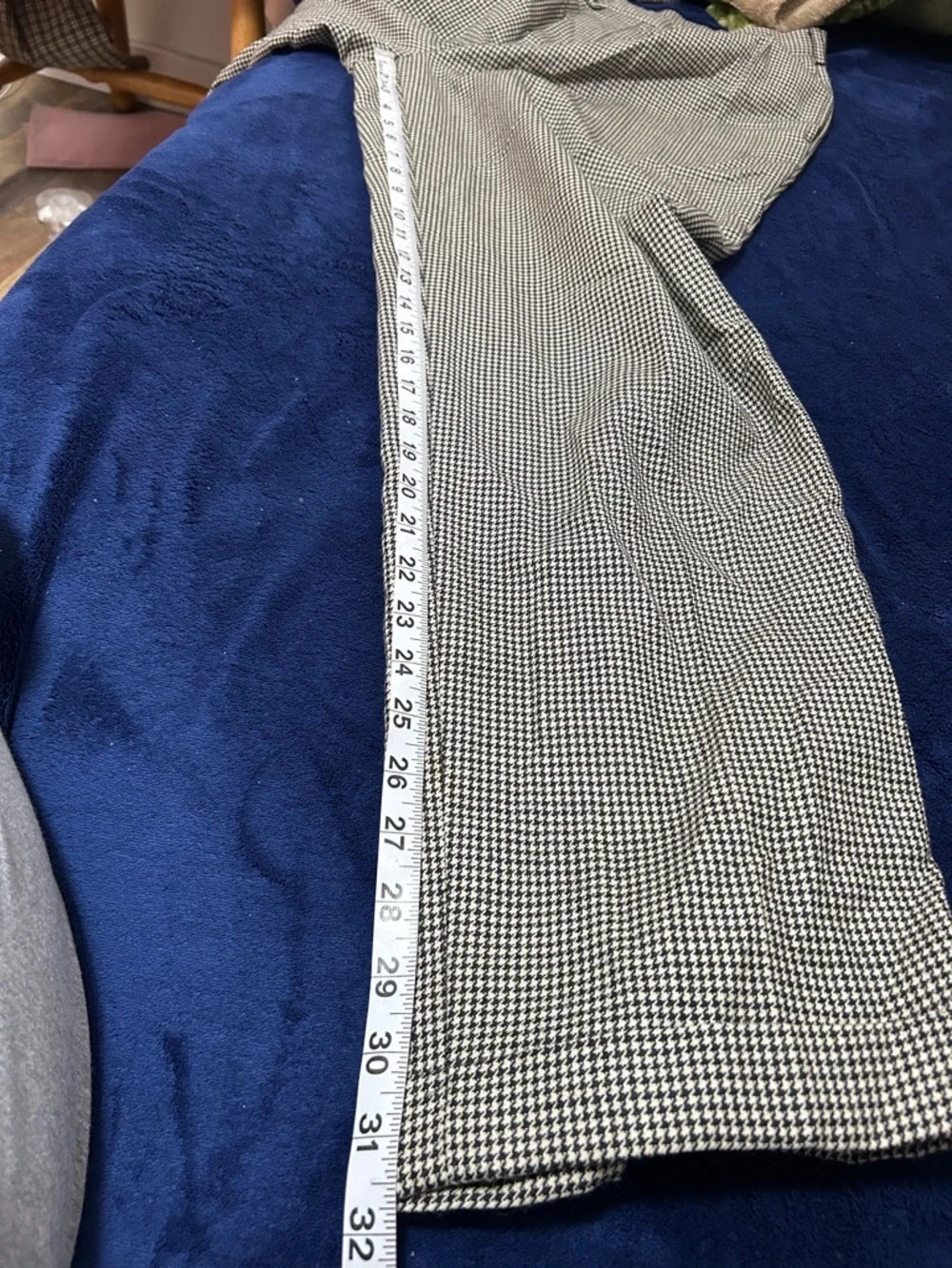 J. Crew Black and White Houndstooth Pants 100%wool - Picture 8 of 10